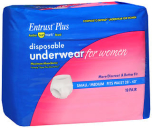 Entrust Plus Disposable Underwear for Women Maximum Absorbency Small/Medium