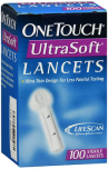 OneTouch UltraSoft Lancets - 100 ct