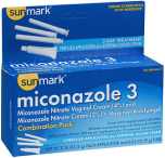 Sunmark Miconazole 3 Vaginal Antifungal Combination Pack Prefilled Applicators - 3 ct
