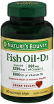 Nature's Bounty Fish Oil 1200 mg + D3 1000 IU Softgels - 90 ct