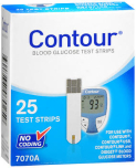 Contour Blood Glucose Test Strips - 25 ct