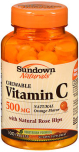 Sundown Naturals Chewable Vitamin C 500mg Tablets - 100 ct