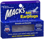 Mack's AquaBlock Earplugs Clear