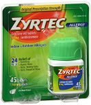 Zyrtec 24 Hour Allergy 10 mg Tablets - 45 ct