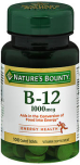 Nature's Bounty Vitamin B-12 1000 mcg Supplement - 100 Tablets