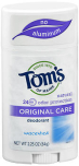 Tom's of Maine Original Care Natural Deodorant Stick Unscented - 2.25 oz