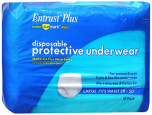 Sunmark Entrust Plus Disposable Protective Underwear Extra Absorbency Large - 4 pks of 18ct