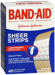 BAND-AID Sheer Strips Adhesive Bandages, All One Size 40 ea