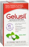 Gelusil Antacid & Anti-Gas Chewable Tablets Cool Mint - 100 ct