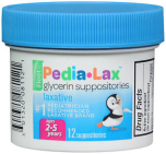 Fleet Pedia-Lax Glycerin Suppositories, Ages 2-5 years - 12 ea.