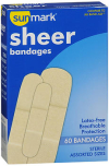 Sunmark Sheer Bandages Assorted Sizes - 60 ct