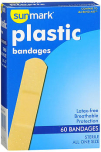 Sunmark Plastic Bandages All One Size - 60 ct