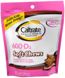 Caltrate Chocolate Truffle 600+D Calcium Supplement Soft Chews - 60 ct