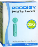 Prodigy Twist Top Lancets, 28G - 100 ct