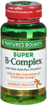 Nature's Bounty Super B Complex With Folic Acid Plus Vitamin C Tablets - 150 ct