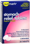 Sunmark Stomach Relief Chewable Tablets Regular Strength - 30 ct