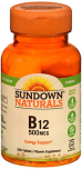 Sundown Naturals High Potency B12 500 mcg Tablets - 200 ct