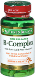 Nature's Bounty Time Released B-Complex with Folic Acid plus Vitamin C - 125 Tablets