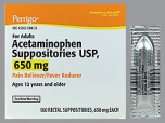 ACETAM SUPP 650MG   PERR  100@