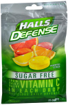 Halls Defense Vitamin C Drops Sugar Free Assorted Citrus - 25 ct