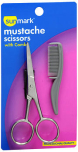 Sunmark Mustache Scissors with Comb - 1 set