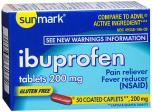 Sunmark Ibuprofen 200 mg Coated Caplets - 50 ct