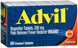 Advil Ibuprofen Pain Reliever/Fever Reducer, 200 mg Coated Tablets - 50 ct