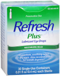 Refresh Plus Lubricant Eye Drops Single-Use Containers - 30 ct