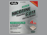 NICOTINE GUM 4MG MINT RUG  110