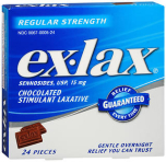 Ex-Lax Chocolated Stimulant Laxative Pieces Regular Strength