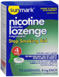 Sunmark Nicotine Polocrilex Lozenge 4 mg Mint Flavor