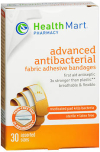 Health Mart Advanced Antibacterial Fabric Adhesive Bandages Assorted Sizes