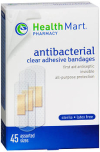 Health Mart Antibacterial Clear Adhesive Bandages Assorted Sizes