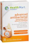 Health Mart Advanced Antibacterial Heavy Duty Fabric Adhesive Bandages One Size