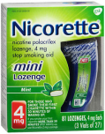 Nicorette Stop Smoking Aid Mini Lozenges 4 mg Mint