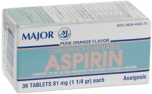 MAJOR Aspirin Tablets Children's Chewable