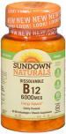 Sundown Naturals Vitamin B12 6,000 mcg Microlozenges Cherry Flavored