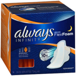 Always Infinity Pads with Flexi-Wings Size 4 Overnight