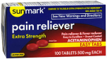 Sunmark Pain Reliever Easy Tabs Extra Strength - 100 ct