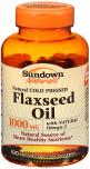 Sundown Naturals Cold Pressed Flaxseed Oil 1000 mg Softgels - 100 ct