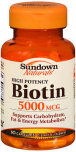 Sundown Naturals Biotin 5000 mcg Capsules - 60 ct