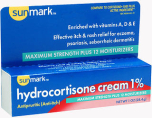 Sunmark Hydrocortisone Cream 1% Maximum Strength Plus 12 Moisturizers - 1 oz