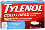 Tylenol Cold, Head Congestion, Severe, Caplets - 24 caplets