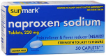 Sunmark Pain Reliever & Fever Reducer, 220 mg, Naproxen Sodium 12 Hour Caplets - 50 caplets