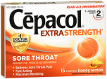 Cepacol Maximum Strength Sore Throat Pain Relief Lozenges Honey Lemon - 16 ct