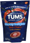 TUMS Chewy Delights Ultra Strength Soft Chews Very Cherry - 32 ct