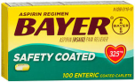 Bayer Safety Coated Aspirin 325 mg -100 Caplets