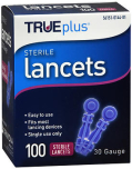 Trueplus Sterile Lancets, 30 Gauge - 100 ct