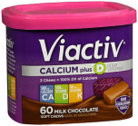 Viactiv, Calcium Plus D, Soft Chews, Milk Chocolate - 60 soft chews