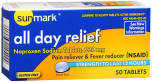 Sunmark All Day Relief, 220 mg Naproxen Sodium Tablets - 50 Tablets